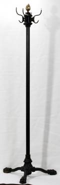 110196 CAST IRON AND BRASS COAT TREE H 67