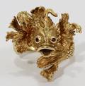 101194 KURT WAYNE 18KT YELLOW GOLD  RUBY FISH RING