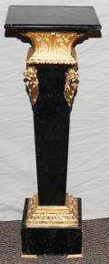 092219 BRONZE MOUNTED VERDE MARBLE PEDESTALS