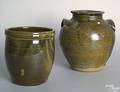 Two earthenware crocks