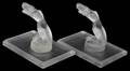 092186 LALIQUE CRYSTAL STATUETTES TWO H 4 12
