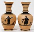 091294 ENGLISH PORCELAIN VASES 19TH C PAIR