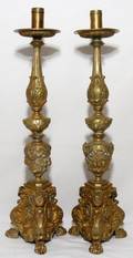 091288 CONTINENTAL METAL ECCLESIASTICAL CANDLESTICKS