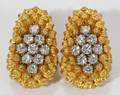 090177 ITALIAN DIAMOND  18 KT YELLOW GOLD EARRINGS