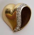 081213 14KT YELLOW GOLD  DIAMOND PENDANT