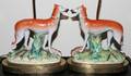 071320 STAFFORDSHIRE FIGURES MOUNTED AS LAMPS LATE 19