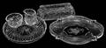 071315 WATERFORD CRYSTAL TRAYS CREAMER SUGAR BUTTER