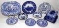 071285 ENGLISH  DUTCH BLUE TRANSFER WARE 19THEARLY