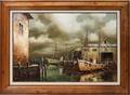 070220 COSTELLO I OIL ON CANVAS 24 X 36HARBOR SCENE