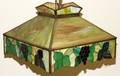 070198 LEADED GLASS HANGING LAMP H 14 W 20 L 20
