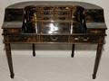 110228 CHINESE BLACK LACQUER LADIESGENTLEMAN DESK