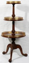 101259 CHIPPENDALE STYLE MAHOGANY THREETIER TABLE