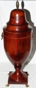 101256 MAHOGANY DECORATIVE KNIFE URN H 29
