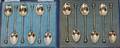 101236 ENGLISH STERLING  ENAMEL DEMITASSE SPOONS