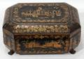 092260 CHINESE EXPORT LACQUERED SEWING BOX 19TH C