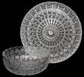 091326 CZECHOSLOVAKIAN HANDCUT CRYSTAL PLATE  BOWL