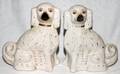 081243 ENGLISH STAFFORDSHIRE POTTERY SPANIELS 19TH C