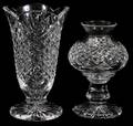 080216 WATERFORD CRYSTAL VASE  CANDLESTICK TWO