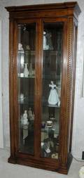 071336 WALNUT DISPLAY CABINET H 84 W 32