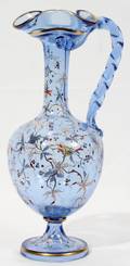 070241 MOSER ENAMELED GLASS EWER LATE 19TH C