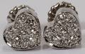 112265 14KT WHITE GOLD  75CT DIAMOND HEART EARRINGS