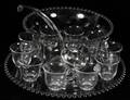 111394 IMPERIAL CANDLEWICK GLASS PUNCH SET 17 PCS
