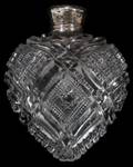 111386 UNGER BROS STERLING  CUT GLASS PERFUME BOTTLE