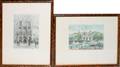 111375 ETCHINGS TWO 5 X 7 PARIS SCENES