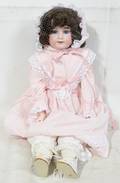 110266 GERMAN BISQUE HEAD  KID LEATHER DOLL H 22
