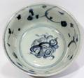 101302 CHINESE BLUE  WHITE PORCELAIN BOWL H 2 12