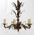 100290 BRONZE FIVELIGHT CHANDELIER H 17 DIA 19