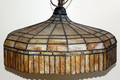 100281 LEADED SLAG GLASS HANGING LAMP H 12 DIA 24
