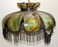 100279 LEADED SLAG GLASS HANGING LAMP H 11 DIA 24