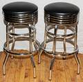 092306 CHROME ART DECO STOOLS TWO