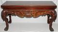 092287 BAROQUE STYLE MAHOGANY VENEER LIBRARY TABLE