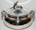081276 SILVER PLATE SOUP TUREEN H 11 L 15