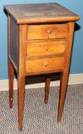 080243 FRENCH WALNUT END TABLE H 30 12 L 14