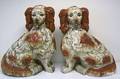 Pair of massive porcelain spaniels