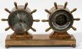 071365 CHELSEA BRASS SHIPS TABLE CLOCKBAROMETER H 5