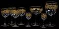 111443 GOLDDECORATED CRYSTAL STEMWARE EIGHT PIECES