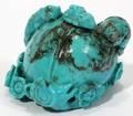 110329 CHINESE CARVED TURQUOISE MICE ON FRUIT H 2