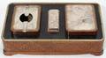 102266 JAPANESE SILVER LACQUER WOOD WRITING SET
