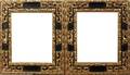 101329 GOLD LEAF  PAINTED WOOD PICTURE FRAMES PAIR