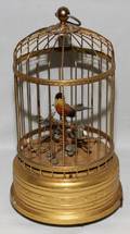 092321 GERMAN BRASS SINGING BIRD CAGE H 12