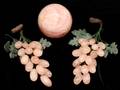 091420 ROSE QUARTZ GRAPE BUNCHES  ROSE QUARTZ SPHERE