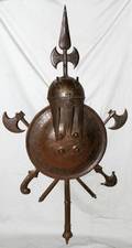 081306 SHIELD WITH HELMET  SWORD H 52