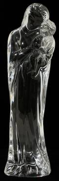072381 BACCARAT CRYSTAL FIGURE MADONNA AND CHILD