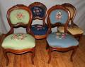 072365 LOUIS XV REVIVAL LATE VICTORIAN WALNUT CHAIRS