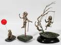 071416 MALCOLM MORAN 20TH C GILT METAL FIGURES THR