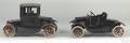 Two BuddyL pressed steel ModelT cars early 20th c